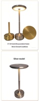 Lampe de table créative à abat-jour en forme de fleur - Alimentée par batterie - Contrôle tactile - Design en métal et acrylique - Pour chambre à coucher, bureau - Utilisation universelle