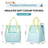 600D TPU Geïsoleerde Lunchkoeltas, Thermische Draagtas met Omkeerbare Klep en PEVA Waterdichte Voering Lunchtas voor Werk, School, Picknick en Buitenactiviteiten