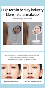 Customizable LED Makeup <strong>Mirror</strong> With 95 Natural Light Removable Stand Flicker Free for Accurate Skin Care and Makeup - Product Image 5