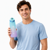 Bouteille isotherme anti-fuite et anti-poussière en Tritan+PP, sans sucre, pour boire directement, idéale pour la randonnée, le camping et les voyages en extérieur