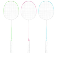Raquettes de badminton durables pour débutants, 110g, légères et résistantes, raquette antidérapante