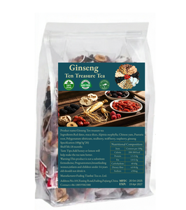 Sachets de thé santé, directement de l'usine, support du dropshipping, personnalisable, thé nourrissant au ginseng 10 trésors, mélange de vitalité à base de plantes - Product Image 1
