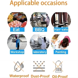 OEM plastica trasparente grembiule usa e getta per la pulizia degli alimenti sanitari - Product Image 5