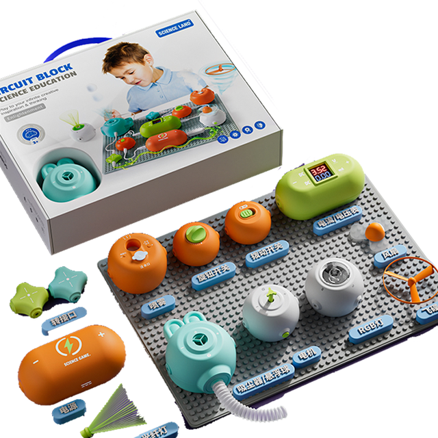 300+ Gameplay Electronic Circuit Building Block Science Toolkit, Children's Circuit Physics Experiment Construction Toolkit