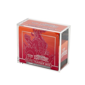 Estuche acrílico apilable con protección UV personalizado de fábrica al por mayor para TCG, estuche magnético de acrílico para ETB - Product Image 5