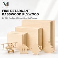 Panneau de contreplaqué en tilleul moderne ignifuge certifié EN 13501 Euro B, 5mm/9mm/18mm, Noyer 7 plis, Mélamine E0, Bois durable