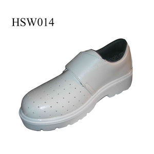 ZYF, Sabots de sécurité antibactériens ESD blanc/noir pour installations médicales, usines chimiques, avec grande fermeture auto-agrippante, pantoufles de travail HSW014 - Product Image 2