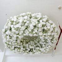 Décoration de mariage personnalisée en gros, fleur suspendue, toile de fond en mousse de soie blanche de 200 cm pour plafond, décoration de fête de mariage
