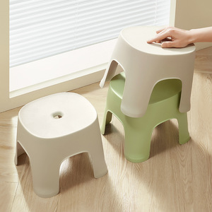 Tabouret en plastique empilable pour enfants Hy-09, design minimaliste épaissi et antidérapant, pour salle de bain, salon, utilisation pour changer de chaussures - Product Image 2