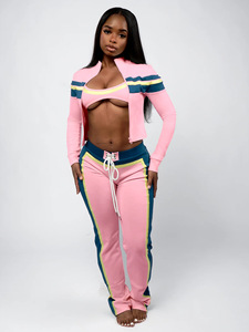 Nuova Collezione Estate 2026: Completo Casual da <span class=keywords><strong>Donna</strong></span> con Reggiseno Regolabile, Maniche Lunghe e Pantaloni, Set <span class=keywords><strong>3</strong></span> Pezzi - Product Image 3