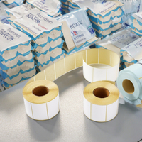 Étiquettes thermiques blanches brillantes personnalisées 4x6, autocollant auto-adhésif pour emballage de bordereau d'expédition, rouleau d'étiquettes à code-barres