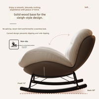Vente directe d'usine, canapé à bascule moderne de luxe de style nordique, fauteuil à bascule pour lecture en intérieur, structure en acier, pour la maison