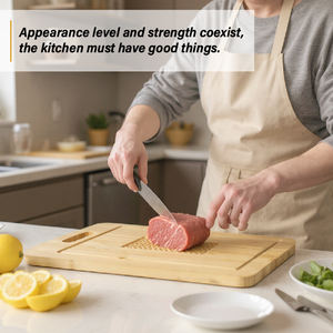 WDF Venta al por mayor Holz Schneiden Brett Bambus Tabla de cortar de madera Natural Bloque de cocina Protección del medio ambiente Tabla de cortar de Bambú - Product Image 4