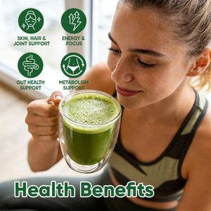 OEM soutient la santé intestinale, contrôle de l'appétit, gestion du poids, éclat de la <span class=keywords><strong>peau</strong></span>, Latte au <span class=keywords><strong>matcha</strong></span> et au collagène - Product Image 4