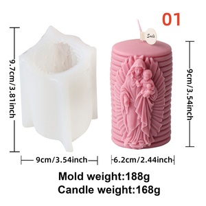 Moule en silicone pour bougie cylindrique, motif Déesse, Mère Chrétienne, <span class=keywords><strong>Vierge</strong></span> avec bébé, Naissance <span class=keywords><strong>de</strong></span> Jésus, Nativité - Product Image 5