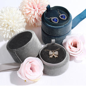 Caja <span class=keywords><strong>de</strong></span> Regalo <span class=keywords><strong>de</strong></span> <span class=keywords><strong>Pana</strong></span>, Caja <span class=keywords><strong>de</strong></span> Almacenamiento con Forma <span class=keywords><strong>de</strong></span> Tambor, Estuche <span class=keywords><strong>para</strong></span> Exhibición <span class=keywords><strong>de</strong></span> <span class=keywords><strong>Joyas</strong></span>, Organizador <span class=keywords><strong>de</strong></span> <span class=keywords><strong>Joyas</strong></span> <span class=keywords><strong>para</strong></span> Pendientes, Anillos, Colgantes y Pulseras - Product Image 4