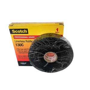 Original 3M 130C, <span class=keywords><strong>cinta</strong></span> de empalme de goma negra sin revestimiento, 25mm X 9,1 M, 0,76mm de espesor, resistente a los rayos UV, vulcanizado, autoadhesivo - Product Image 2