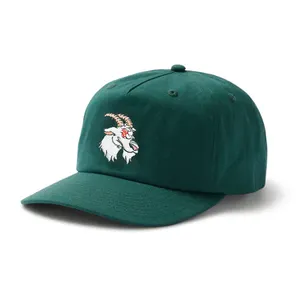 قبعة بيسبول قطنية عتيقة مخصصة غير منظمة تطريز 5 طبقات قبعة غير منظمة مع شعارك الخاص