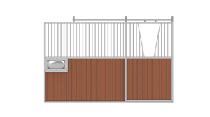 Seepoem dimensioni su misura stalle di cavalli frontali scatola di cavalli con porte scorrevoli per scuderie - Product Image 3