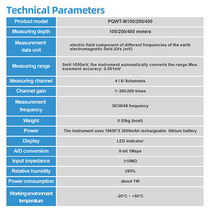 PQWT M400 지하수 탐지기 시추공 지구 물리 측량 장비 400m 모바일 지하 물 탐지기 - Product Image 6