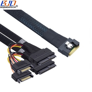 Slimline PCI-E 4,0/0,5/8i recto a 2*1/2 U.2 con conector de alimentación SATA de 15 pines Cable DE DATOS M 1M para <span class=keywords><strong>U2</strong></span> NVME SSD - Product Image 2