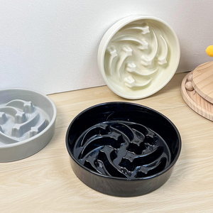 Bol à nourriture lente pour animaux de compagnie en céramique, directement de l'usine, motif solide élégant, assiette pour chien avec design antidérapant, alimentation saine pour chien et <span class=keywords><strong>chat</strong></span> - Product Image 3