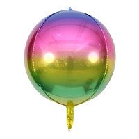 Ballons en feuille d'hélium 4D de 22 pouces, ballons métalliques arc-en-ciel, décoration de fête de mariage et d'anniversaire, jouet pour enfants