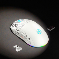 Souris de jeu sans fil RGB 2,4 GHz, rechargeable 750 mAh, pour droitier, silencieuse, 3 modes BT1 BT2, en promotion