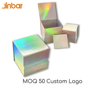 Cajas de velas holográficas con logotipo de muestra de fábrica, caja de regalo plegable de lujo personalizada 4X4X4 <span class=keywords><strong>para</strong></span> hombres, juego de cesta de <span class=keywords><strong>cumpleaños</strong></span> - Product Image 4