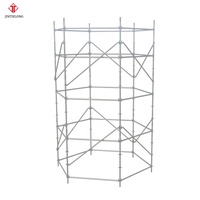 Sistema de andamios Ringlock Layher galvanizado en caliente, con recubrimiento de zinc estándar para soporte estable de sistemas de audio Line Array