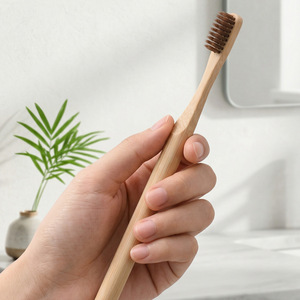 Cepillos de dientes desechables de bambú con cerdas suaves para adultos, niños, comercio electrónico transfronterizo, casas de huéspedes y hoteles. - Product Image 4