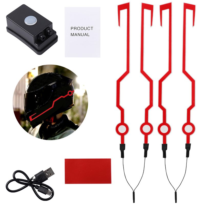 Модная Светодиодная лента «сделай сам», световая полоса, наклейка для мотоциклетного шлема, шлема, лента el