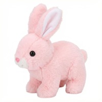 Boneka Kelinci Simulasi Elektrik, Bisa Berjalan, Berbicara, Menggerakkan Telinga, Boneka Interaktif untuk Anak, Grosir, Custom
