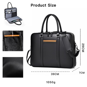 Cao cấp công suất lớn không thấm nước thiết kế máy tính xách tay Túi xách du lịch PU da kinh doanh cặp túi cho nam giới - Product Image 5