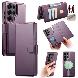 Funda Magnética 2 en 1 Inalámbrica para Teléfono Samsung S24/S25 Edge/S26, Funda Tipo Cartera a Prueba de Golpes para <span class=keywords><strong>iPhone</strong></span> 16E/17 Air/15 - Product Image 1