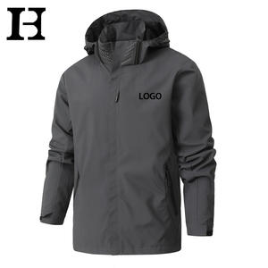Chaqueta Abrigada para Hombre, Cortavientos Elegante, Fabricación Personalizada, Chaqueta Deportiva Negra con Cuello Alto para Hombre - Product Image 3