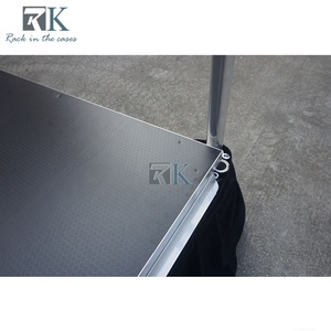 Plataforma de Escenario de Aluminio de Ensamblaje Rápido, Sistema de Escenario Completo con Faldones y Barandas de Protección - Product Image 5