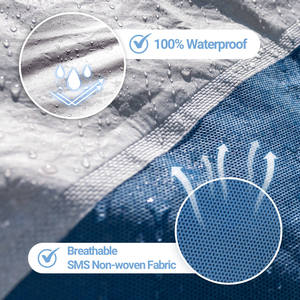 Housse de voiture extérieure non tissée de haute qualité fabriquée en Chine, logo personnalisé, imperméable, housse de voiture complète - Product Image 5