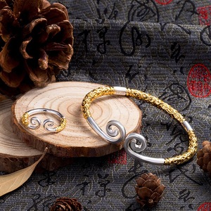 Brazalete Plateado para Hombre y Mujer, Diseño Moderno, Edición Conmemorativa de Black Myth <span class=keywords><strong>Goku</strong></span> - Product Image 4