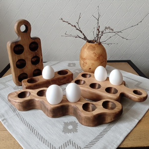 Estante de madera ecológico para huevos con estructura duradera y superficie pulida para uso diario en la cocina - Product Image 1