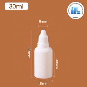 制造商批发最优惠价格白色挤压塑料滴管瓶 30 毫升带安全帽 - Product Image 1