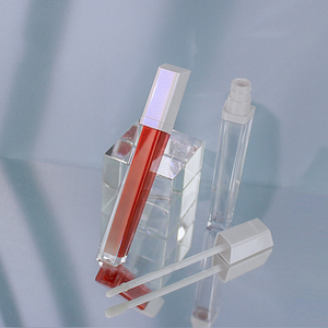 Irisé bleu carré Tube brillant à lèvres 7ml brillant conteneur Transparent brillant à lèvres baguette Tubes pour cosmétiques - Product Image 2