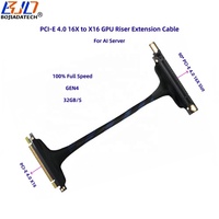 Câble d'extension Riser GPU 90 degrés PCI-E 4.0 16X vers X16 pour carte graphique GEN4, 0.4M 0.5M 0.6M, pour serveur IA RTX4080 RTX4090