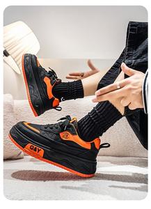 Zapatillas deportivas de diseño único, estilo casual y de caña baja, con suela gruesa y antideslizante, ideales para estudiantes, calzado deportivo para hombre. - Product Image 2