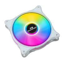 SNOWMAN BM-CF120-WH-ARGB PWM Fluid Bearing Kipas Molex Senyap Heatsink Plastik Radiator PC Pendingin CPU 50000 Jam