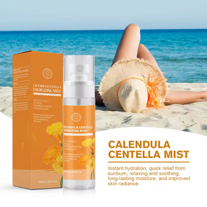 Brume faciale hydratante apaisante à la calendula et à la centella, énergisante, pour peaux sensibles - Product Image 3
