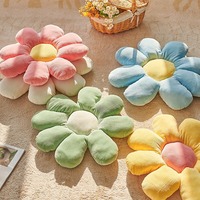 Cojín de Peluche con Diseño de Margarita y Girasol para Silla, Sofá, Asiento de Ventana, Cojín de Piso