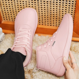 Fabricante de China, marca personalizada, caja de punta ancha, <span class=keywords><strong>botas</strong></span> altas para hombres y mujeres, zapatos descalzos de cuero Pu cálidos para la nieve de invierno informales - Product Image 4