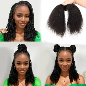 Originea Cheveux Bruts Vierges Double Tirage Pré-Étirés pour Tresses Afro Kinky En Vrac Extensions de Cheveux Humains pour Tresses/ Vanilles/ Locs - Product Image 1
