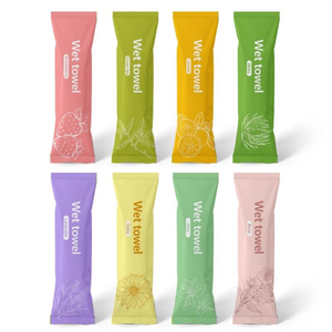 Lingettes humides jetables 100 % coton parfum citron, rafraîchissantes et hydratantes, pour restaurant (lot individuel) - Product Image 2